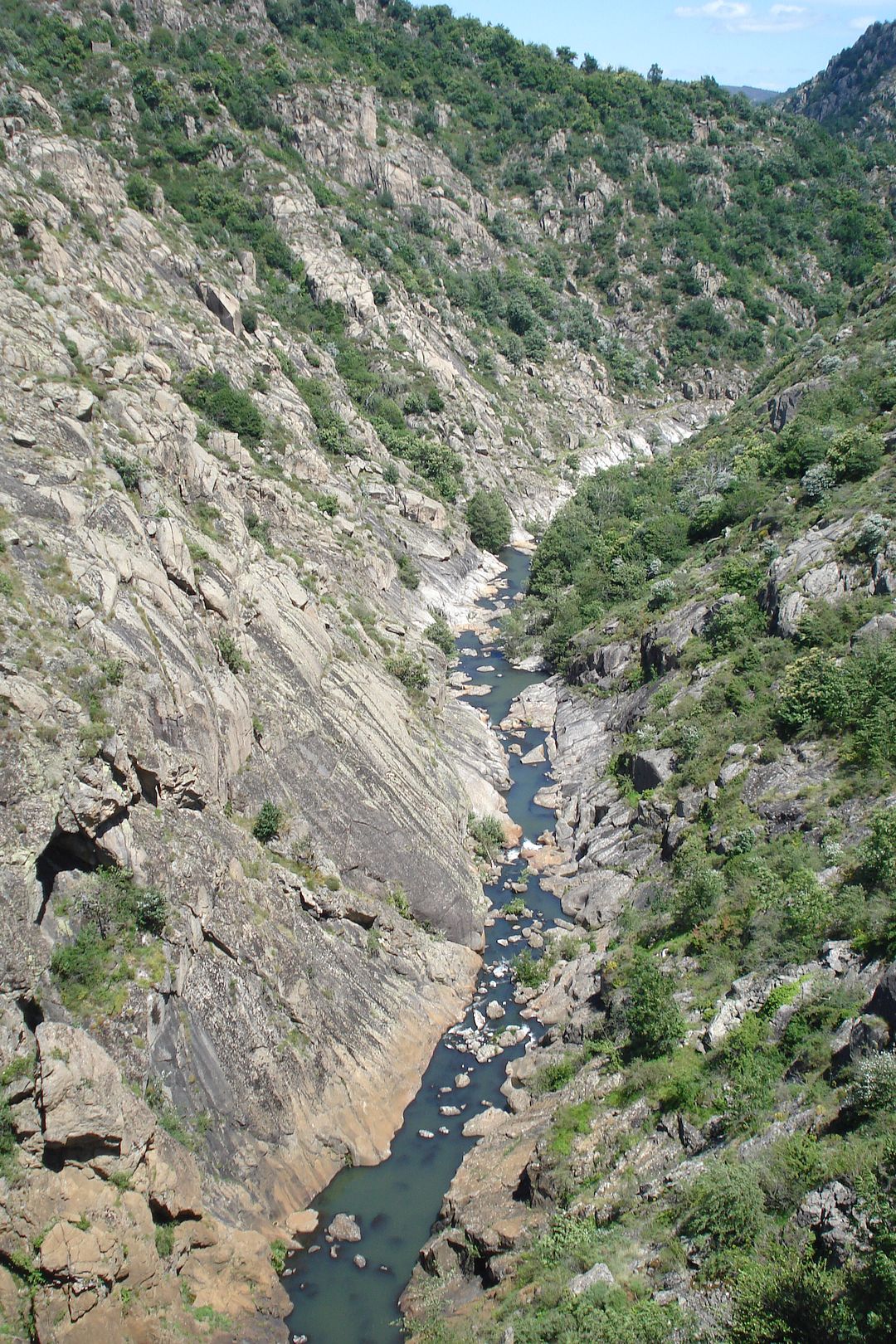 Kajak, Fluss Altier, Abschnitt Villefort - Pied de Borne (Mündungsschlucht)