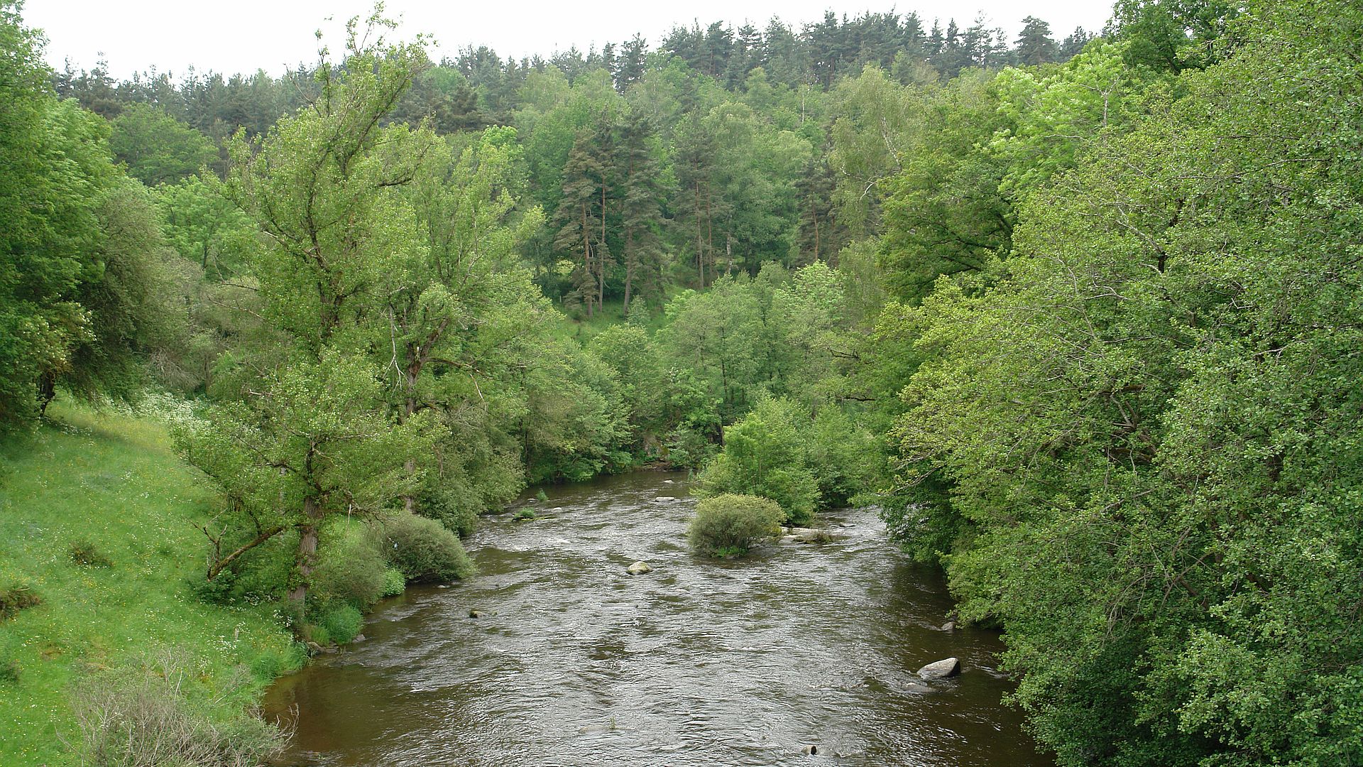 Kajak, Fluss Truyere, Abschnitt St. Leger - Chaliers (Schlucht)