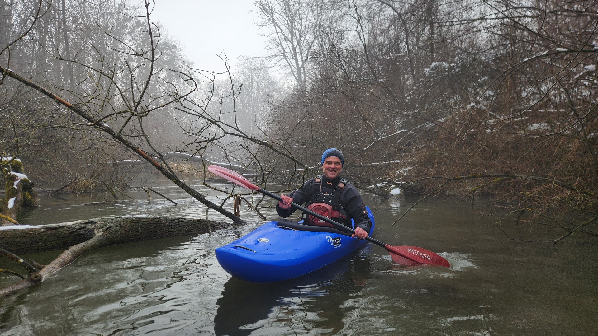 Kajak, Fluss Mitterwasser, Abschnitt Großer Weikerlsee - Donau Verklausung nach dem Weikerlsee 