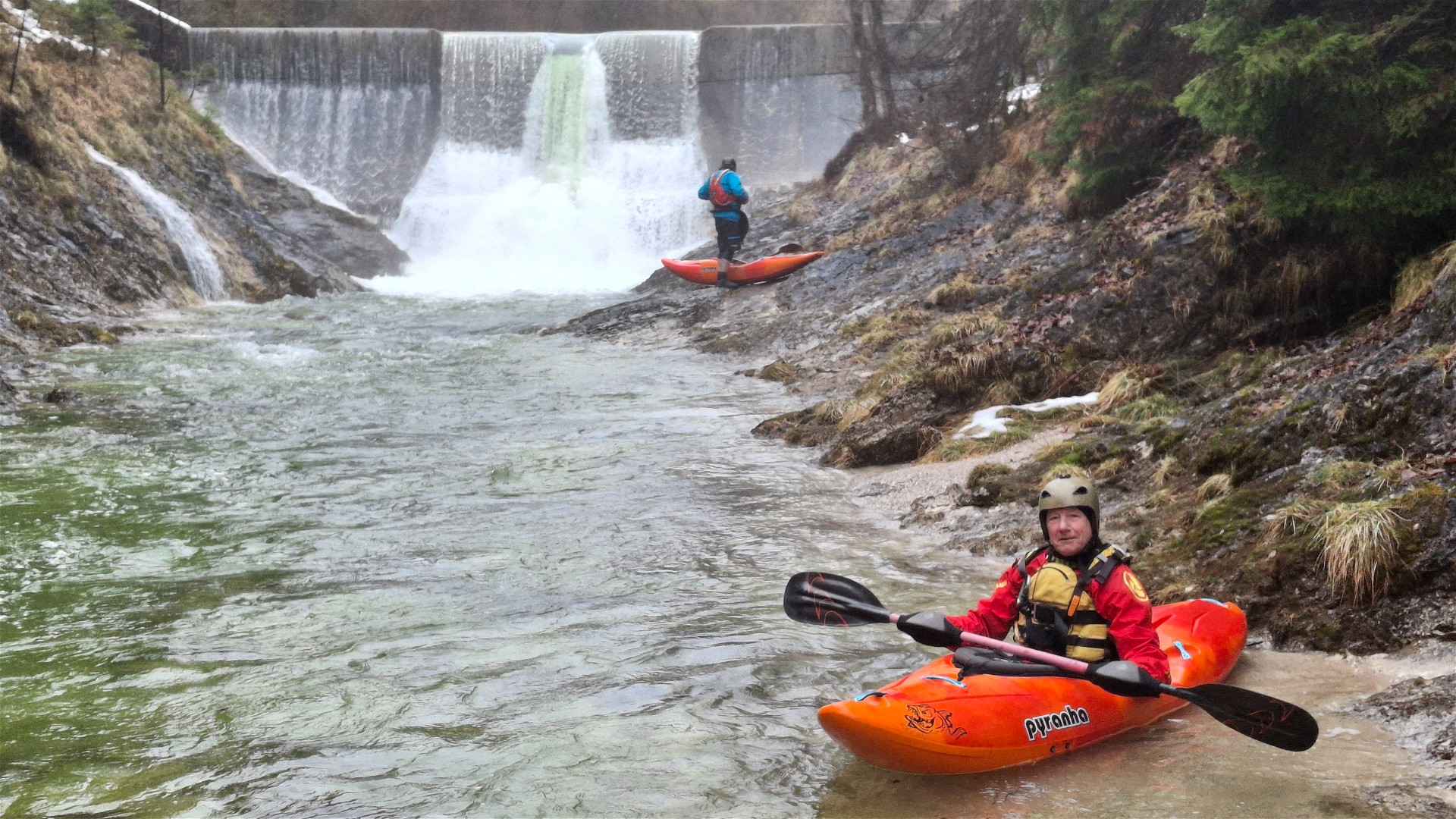 Kajak, Fluss Mitterweißenbach, Abschnitt Mitterweißenbach Einstiegstelle 