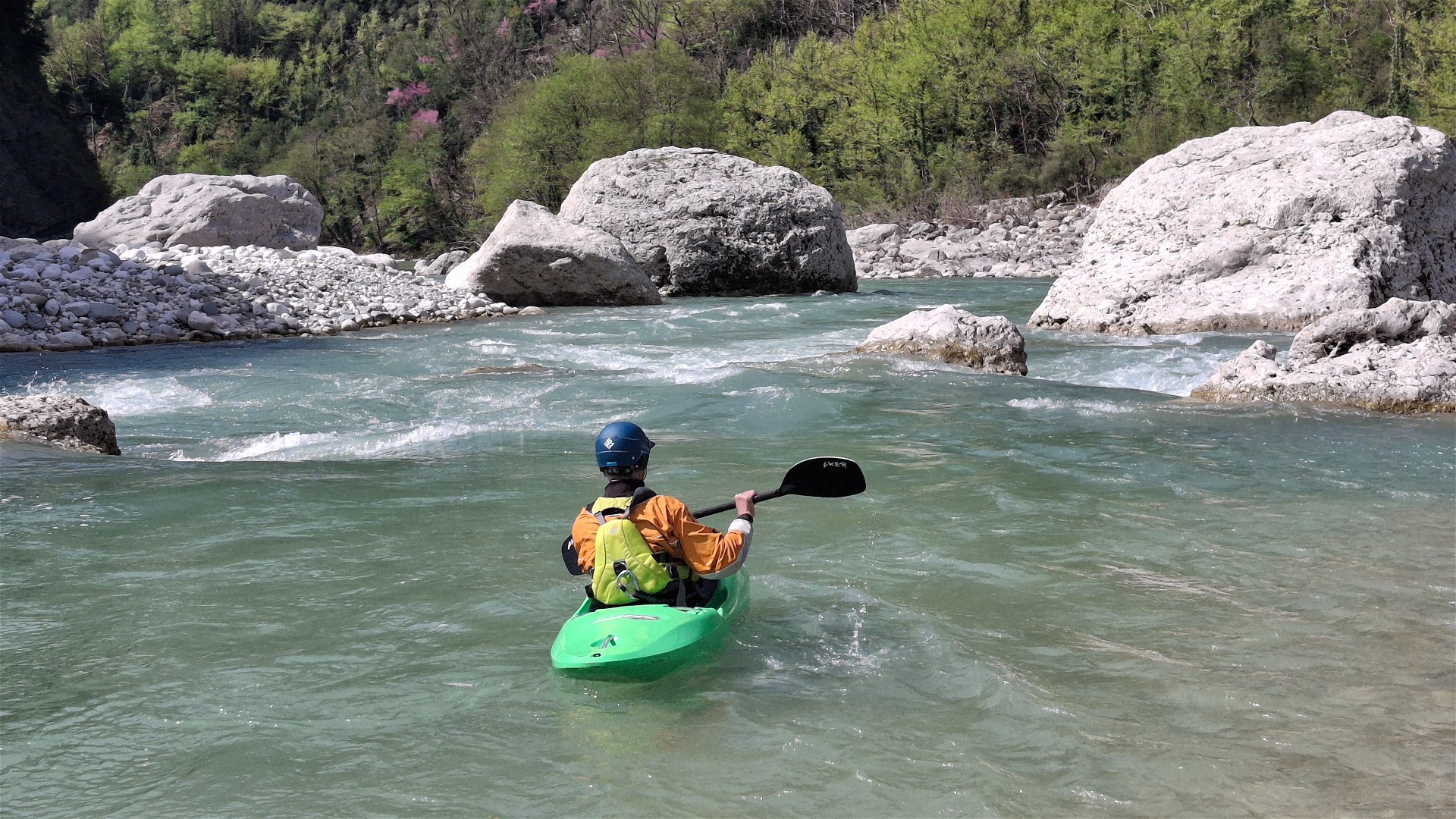 Kajak, Fluss Arachthos, Abschnitt Plaka - Skoupa (Unterlauf) Unterhalb Plaka 