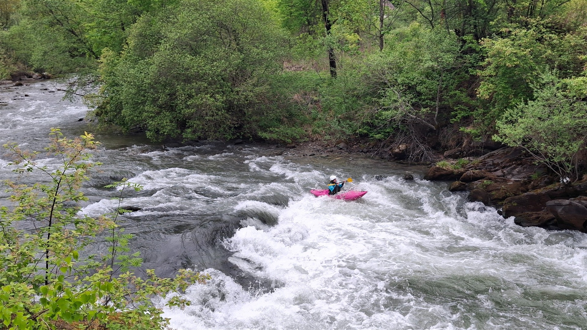 Kajak, Fluss Mur, Abschnitt Tamsweg - St. Ruprecht Stufe bei Madling bei NW 