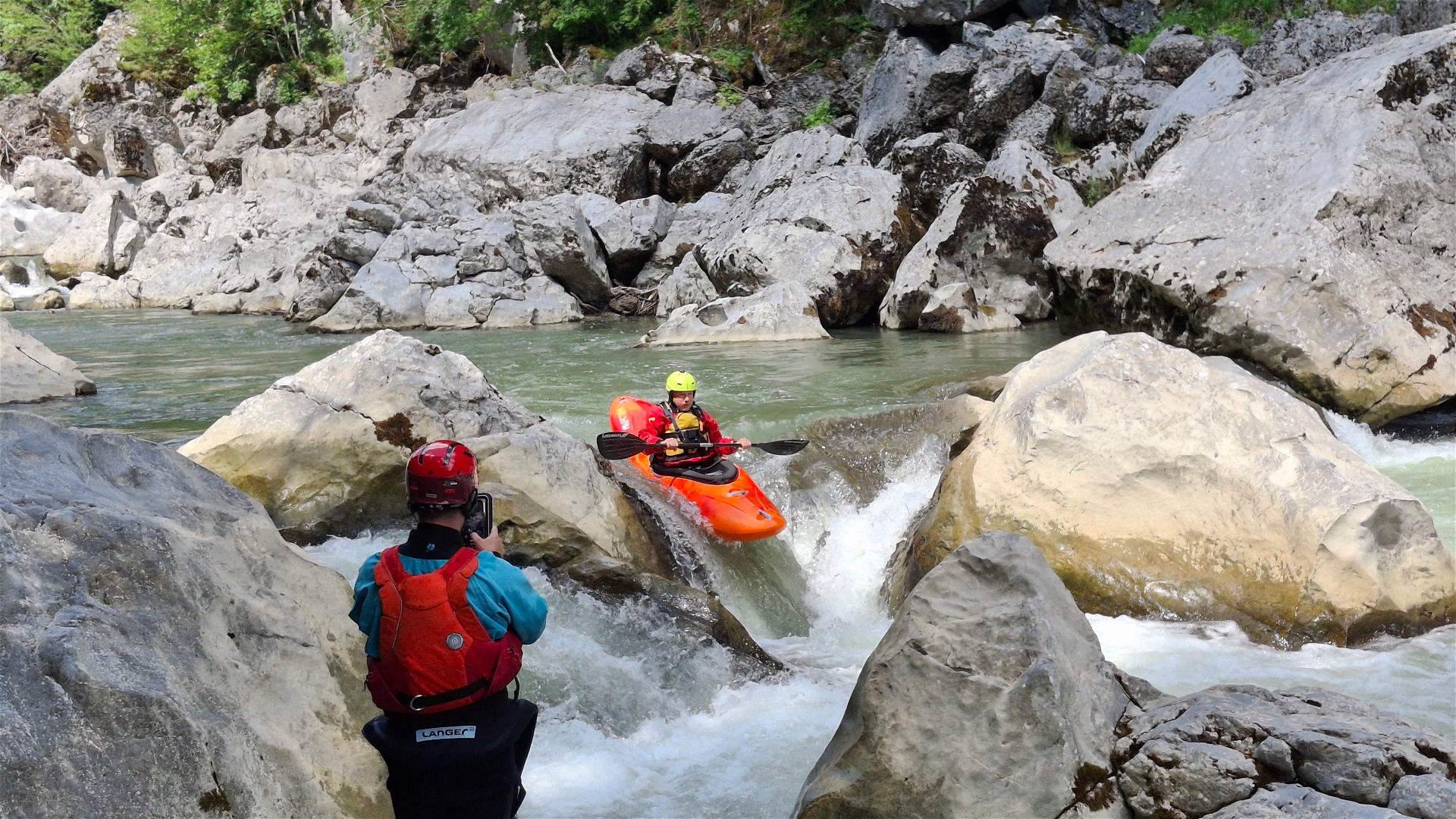 Kajak, Fluss Enns, Abschnitt Kummerbrücke Anfahrt zum Syphon 
