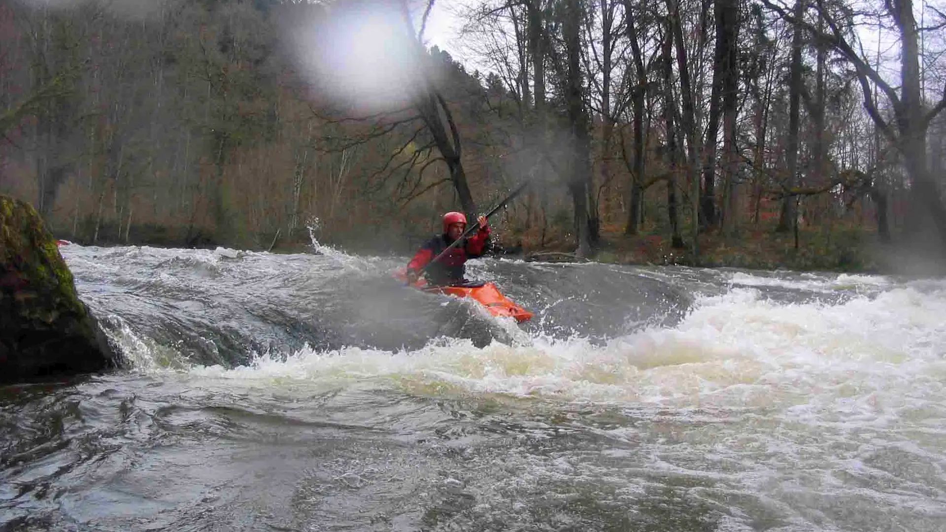 Kajak, Fluss Argen, Abschnitt Goppertsweiler - Oberlangnau (Rennstrecke) die Naturstufe 