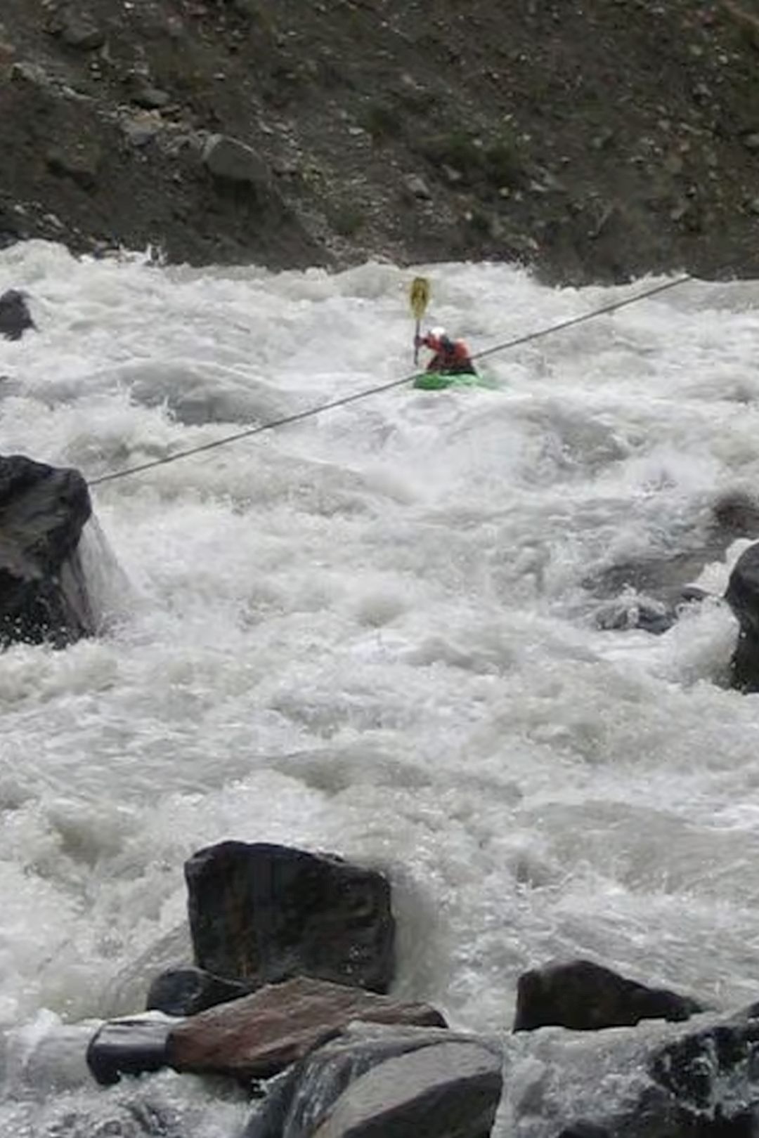 Kajak, Fluss Gurgler Ache, Abschnitt Obergurgl - Sahnestüberl in den Steilkatarakten 