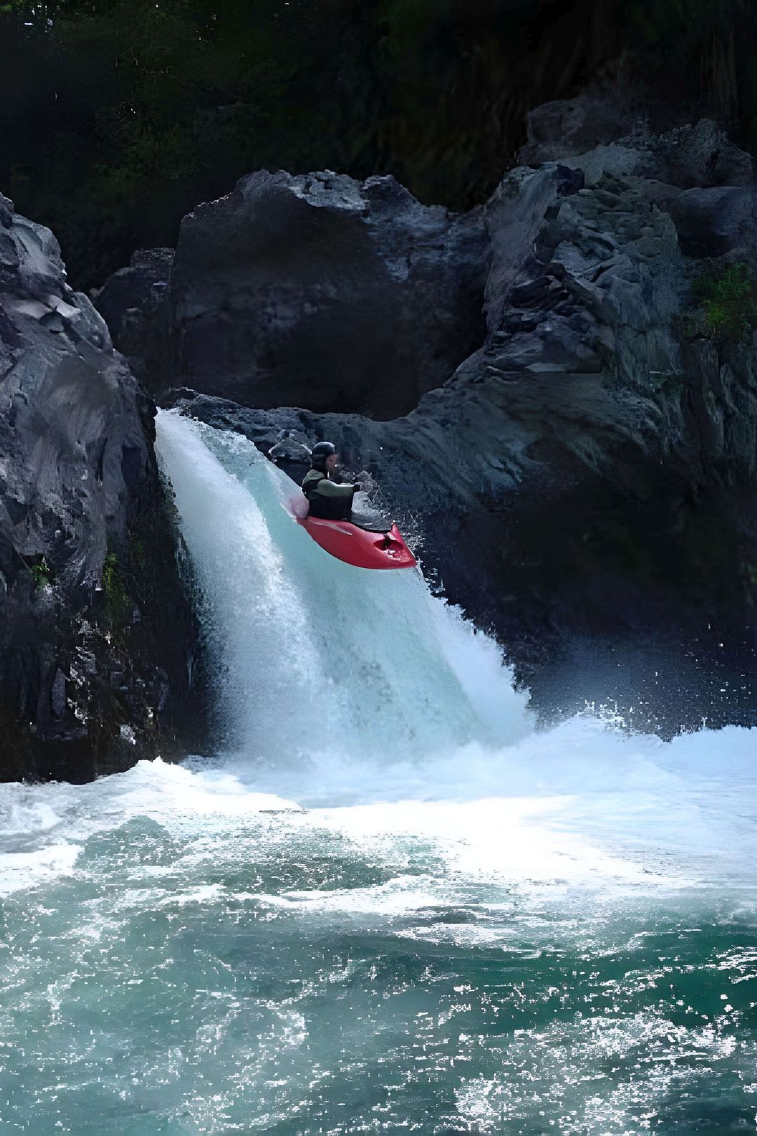 Kajak, Fluss Tongariro, Abschnitt Waikato Falls letzter Wasserfall letzter Wasserfall 