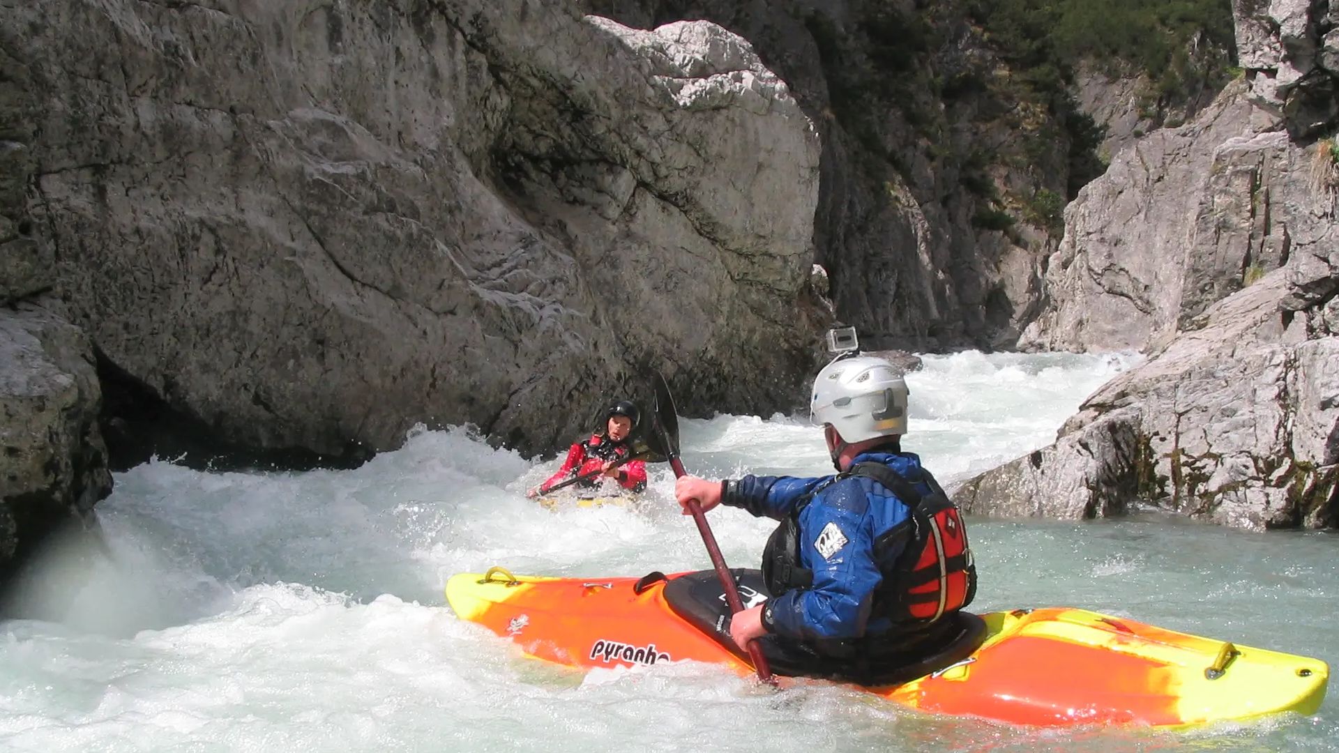 Kajak, Fluss Lech, Abschnitt Warth - Steeg (Lechschlucht) nach der Galerie 