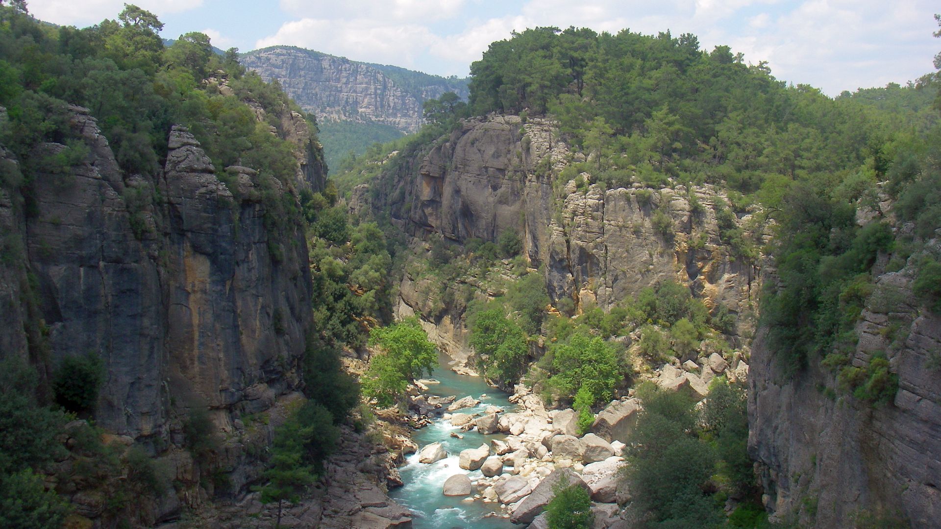 Kajak, Fluss Köprü, Abschnitt Gesamtbeschreibung DKV eindrucksvolle Schlucht am Beginn 
