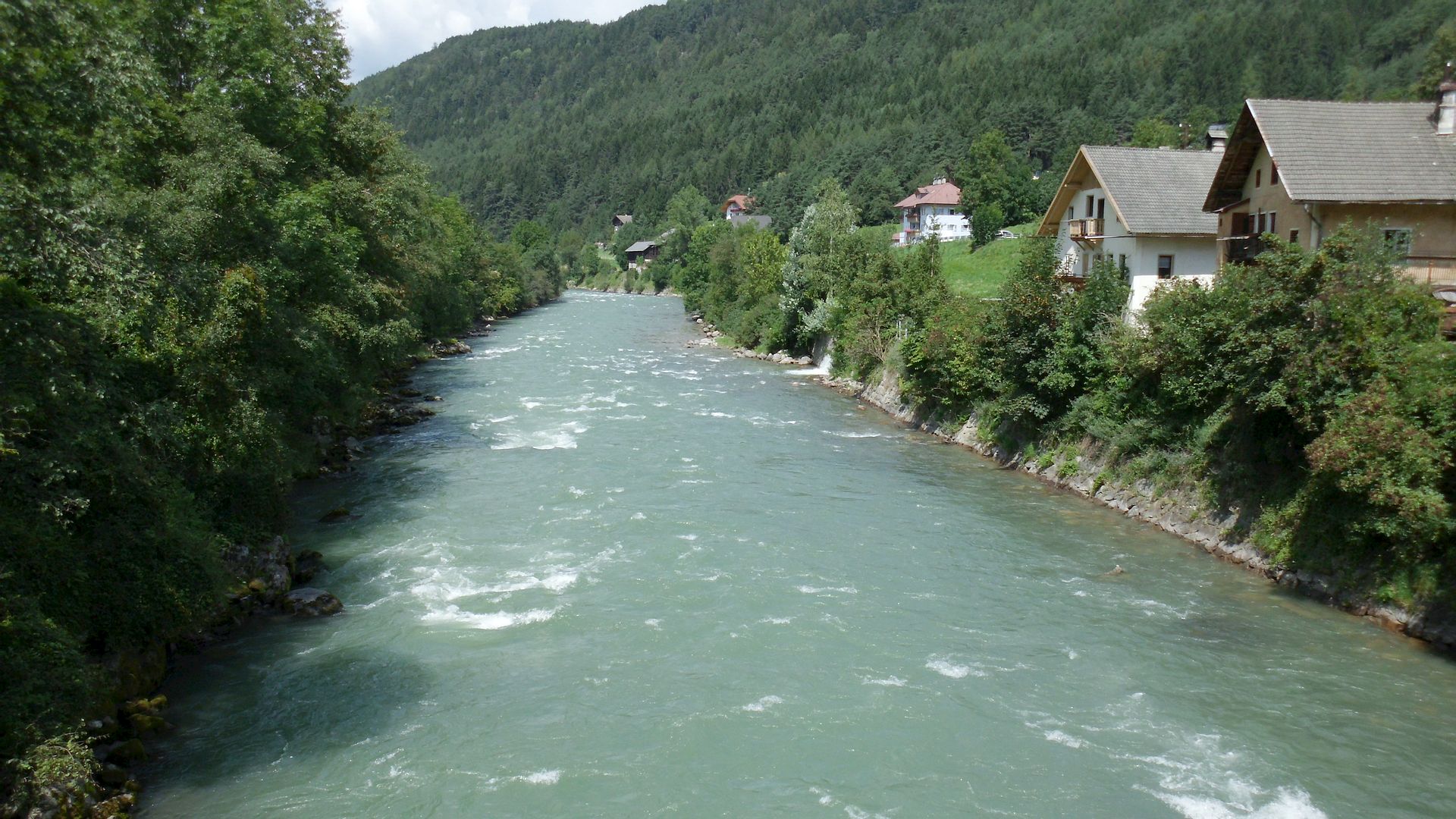 Kajak, Fluss Rienz, Abschnitt Kiens - Stausee Mühlbach