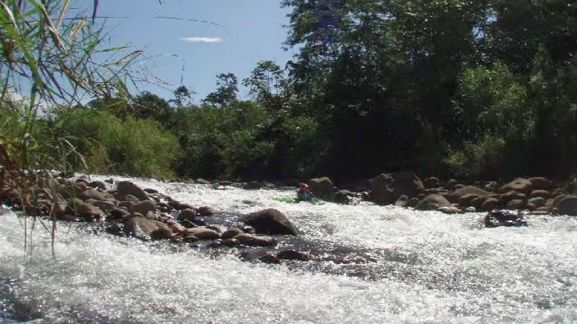© Max M. 25.12.08 Kajak, Fluss Río Caño Grande, Abschnitt Venecia - Pital (Standardstrecke) längere Schwallstrecken nach dem Zusammenfluss