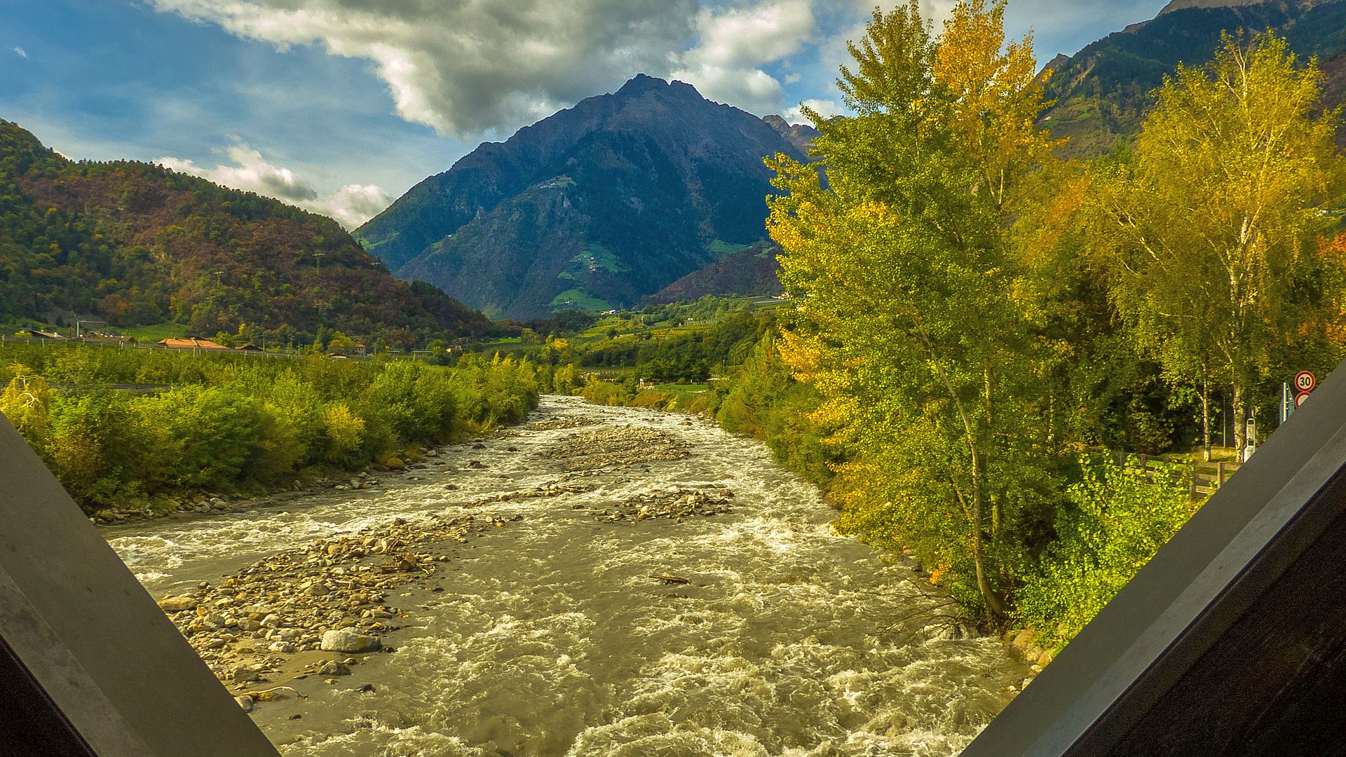 Kajak, Fluss Etsch (Adige), Abschnitt Algund - Marling (Forst)